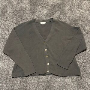 Wilfred Free Charcoal Button-Up Cardigan
